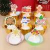 Festliga leveranser 14 st god julkaka topper xmas fest cupcake snacks santa snögubbe älg dekoration navidad 2023 ja