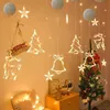 Decorazione natalizia LED Lampadario a ventosa Babbo Natale Stella Fiocco di neve Luci Matrimonio Decorazioni natalizie Navidad Capodanno