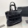 Bakken boodschappentas handtassen grote capaciteit tote schoudertassen handtas portemonnee crossbody super zachte katoenen met katoen geveed jas materiaal modebrief