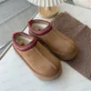 Women Tazz Kaptaki Tasman Fur Slajdes Classic Ultra Mini Platform Bottarda Spit-On Les Petites Suede Wool Blend Comfort Winter Designer Botows