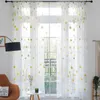 Vorhang Blume gedrucktes Fenster für lebendige Balkon Voile Drapery Valance Küche Home Dekoration