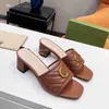 Sandalias de plataforma de diseñador clásico para mujer, zapatillas GGity deslizantes a la moda, chanclas de cuero de lujo con tacones sexis hdgfg