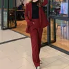 Kadın takımları blazers vintage kadife kadınlar blazer pantolonu kadın bahar uzun kollu ceket pantolon 2 adet set ofis bayanlar rahat iş takım 221008