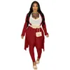 Kvinnors tvådelar byxor Zaggin 2022 Autumn Women High Elastic Sunken Stripe Solid 4-Color Full Sleeve Cardigan Vest Skinny Long 3-Piece Sets