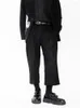 Men's Pants Men's Black Casual Tweed Harlan Fashion Simple Large Wool Wide Leg Youth Versatile Loose Capri