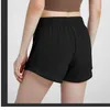 Designer L-308 Calças curtas para yoga femininas Calças de corrida elásticas Shorts esportivos femininos Calças de moletom adultas casuais para meninas Exercício Fitness Wear