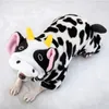 Dog Apparel Funny Halloween Costume Cute Cow Pet Clothes For Small Dogs Cats Chihuahua Clothing Warm Fleece Puppy Coats Jumpsuit