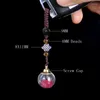 Porte-clés 2pcs pendentif boule de verre creux avec bouchon à vis porte-clés souhait secret garder bouteille bracelet de téléphone portable bijoux de bricolage