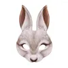 Party Masks Eva Half Face Mask for Adult Halloween Animal Head Cosplay Masque Easter Carnival Masquerade Acessory