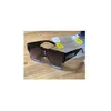 남성용 크리스탈 사이클론 마스크 선글라스 투명 직사각형 디자인 Sun Shades Sonnenbrille UV400 인기있는 안경 상자 포함