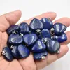 Pendant Necklaces Love Heart Stone Beads Pendants 20mm Wholesale Charms Natural Lapis Lazuli For DIY Jewelry Making Women Gift Free