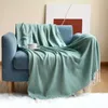 Couverture Textile City Style nordique maison canapé décorer vert cachemire confortable jeter couverture pour couvre-lit 127x200 cm R230616