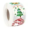 Gift Wrap Christmas Stickers Roll 500st Merry For Cards Nuvarande kuvert Dekorativa tätningstaggar