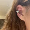 Pendientes traseros de moda 2022, cuentas de cristal, Clip de corazón de amor de Color dorado y plateado para mujer, abalorios de regalo de boda, joyería de moda para las orejas