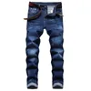 Men's Jeans Arrival Men Casual Jeans Washed Straight Slim Classic Blue Stretch Jeans Pants Male Scratched Denim Trousers Plus Size 42 221008