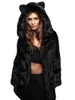 Mulheres Casaco Presente de Ação de Graças Inverno Faux Fox Fur Outdoor Aquecimento de lazer de moda Fashion Shot Tiro de manga comprida Impressão de leopardo Casacos multicolorosos Jaqueta com capuz Size S-3xl