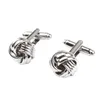 Mens Stainless Steel Shirt Cufflinks Cuff Links Wedding Party Round Knot Jewelry Gifts 3Colors