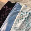 Hoodies feminino Autumn japonês Y2K Streetwear Anime Fashion Girl Impred Round Collar Sweater Casal Caso de casaco macio de tamanho grande