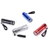 Articoli di novità 4 colori Mini portatili Torcia elettrica UV Torcia a 9 LED ultravioletti Torcia elettrica in alluminio