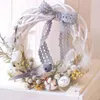 Flores decorativas 10/20/25/30 cm de guirlanda de vime de vime Round Design de Natal Rattan Wreath Ornament Ring Decor Home Party Homending