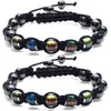 Black Gallstone Thermochromic pärlstav flätade strängar armband Viktminskning Slimming Magnetterapi Armband Energimagneter smycken