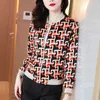 Women's Jackets 2022 Spring Short Women's Jacket Korean Fashion Polka Dot Print Bomber Jacket Vintage Zip Cotton Cropped Coat Mother Cardigan T221008