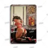 Vintage Pin Up Gir métal affiche mur décoratif bière marque plaques métalliques rétro cuisine Tiki Bar Sexy femme étain signe décoration Plaque Chic fer peinture 30X20 CM w01