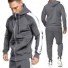 Survêtements pour hommes Automne Hiver Survêtement Streetwear Casual Set Hoodies Sportswear Pieces Zipper JacketPants Sports Suit G221010