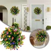 Flores decorativas grinaldas florais para a porta da frente Summer Garland Gypsophila Simulação Pequena Christmas Indoor 12 With Lights