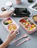 Dinnerware Sets Microwave Lunch Box Bag Double-layer Bento Heating Container Kids School Office Storage