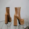 Realfine888 Boots 5A Aevitas platform enkellaars voor dames met doosmaat 35-41