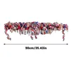 Decorative Flowers Fourth Of July Decorations Garland Independence Day Patriotic Cloth Fabric Decoration Red White Blue Swirls For 4th