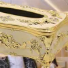 Pudełka na tkanki serwetki luksusowe europejskie okładkę pudełka prostokąt houseware plastikowy papierowy serwetek El El Home Decor Organizer dostarcza 221008