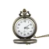 Pocket Watches Bronze Motorcykel Vintage Retro Chain Clock Motorcykel Moto Quartz Watch Pendant Necklace