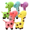 Cute Baby Rainbow Giraffe Plush Toys Animals Stuffed Dolls for Kids Christmas Gifts