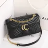 Women luxurys designers bags 2021 High Quality Marmont Velvet Shoulder Handbags Purses Gold Chain Fashion letter Crossbody Bag 26cm