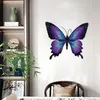 Decorative Figurines Modern 3D Wrought Iron Simulation Butterfly Craft Adornment Home Livingroom Background Wall Hanging Ornaments El Decor