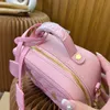 Розовая дизайнерская косметичка Женская мини-сумка с цепочкой Сумки на плечо Дорожные туалетные чехлы Высококачественная вместимость для стирки Косметичка Сумка