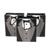 Opakowanie prezentów 5PCS papierowe Tuxedo Groomsmen To torby na wesele zaręczynowe przyjęcie ślubne Prezesowe opakowanie 19,8 x 23x9cm