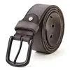 Belts Original Leather Men's Belt Matte Metal Pin Buckle Soft Tough For Men Without Interlayer Male