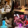 مصابيح المائدة 3 16 ألوان اللمس عن بعد مصباح روز الماس الكريستال رومانسي عيد الميلاد USB LED LEG LIGHT LIGHT LIGHTUR