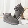 Winter Snow Boots Women Fashion Design True Fur E￩n buitenverdikte niet-slip voet comfortabele warme schoenen 4 soorten kleuren