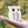 Mini alto -falantes port￡teis Bluetooth 5.0 Wireless Rechargable Owl Shape Speaker Music Player Bass Sound Family KTV