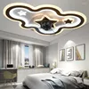 Ventilateur de plafond avec télécommande, design nordique Invisible, luminaire décoratif d'intérieur, idéal pour un salon, une chambre à coucher, une salle à manger ou un nuage, ac 110/220V