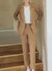 Damskie garnitury Blazery Spring Eleganckie kobiety Blazer Panti SUT DŁUGO SŁUŻEK KUSZPUSKA PENTYKI 2 -PALETNE ZESTAW KOLEJNE Koreańskie spodnie biznesowe Suit 221008