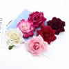 Decorative Flowers 1/5 Pieces 10CM Velvet Roses Head Valentine's Day Gifts Wedding Bridal Accessories Clearance Home Decor Artificial