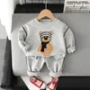 Kledingsets voor jongens herfst baby outfits kinderen sweatshirt broek 2 stuks passen bij kinderen kleding cartoonbeer baby tracksuit