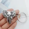 Keychains Vintage Long Nose Big Ear Elephant Keychain DIY Men Jewelry Car Key Chain Holder Lucky Souvenir Gift