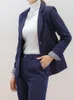 Costumes pour femmes Blazers Mode Affaires Femmes Pantalon Costume À Manches Longues Blazer Veste Taille Haute Pantalon Femme 2 Pièce Ensemble Bureau Porter Pantalon Costumes 221008