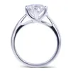 Transgems 2 CT CT 8mm Engagement Wedding Moissanite Ring Lab Grown Diamond Ring för kvinnor i 925 Sterling Silver för kvinnor Y200289R
